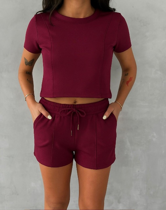 Çımalı T-Shirt Şort Takım