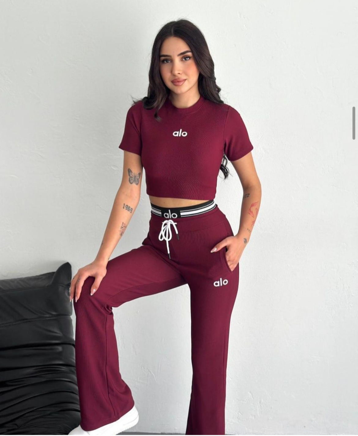 Crop T-Shirt Palazzo Pantolon Takım