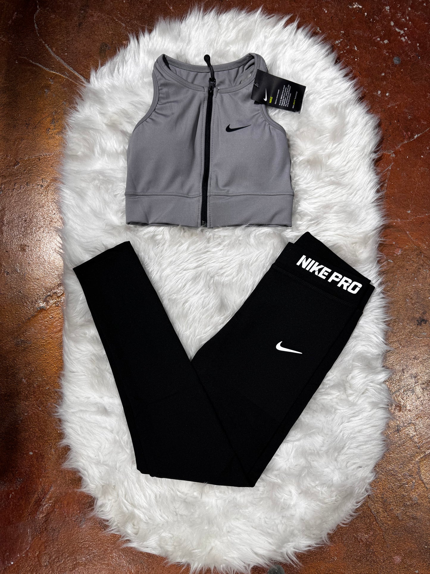 Tam Fermuarlı Büstiyer Tayt Takım