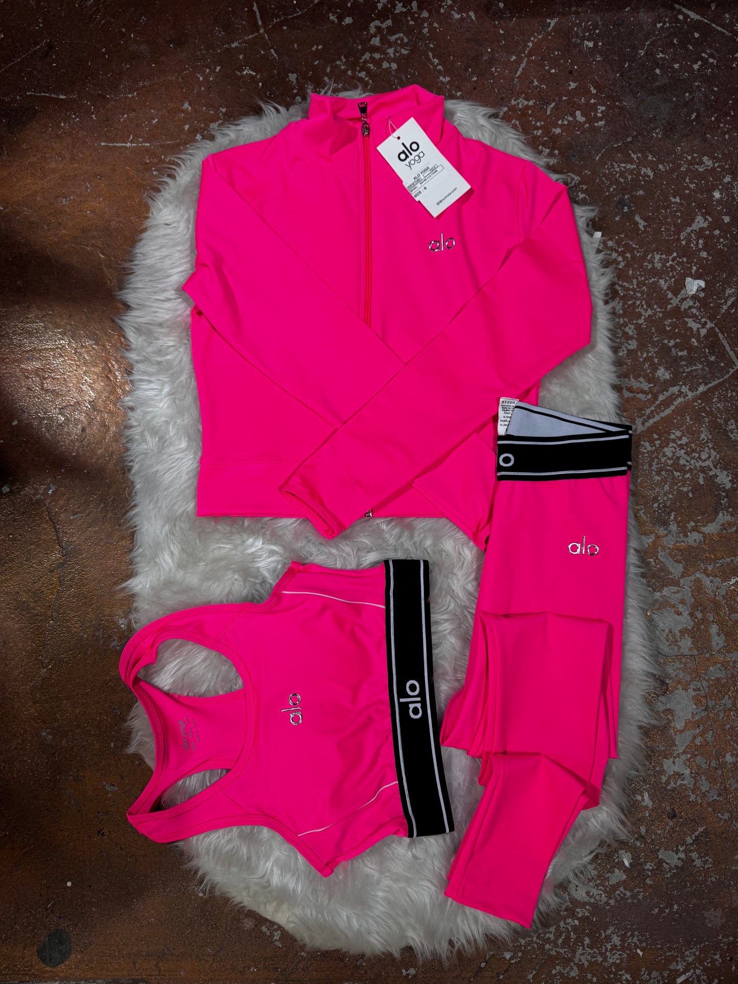 Tam Fermuarlı Sweatshirt,Büstiyer Tayt, 3’lü Full Set