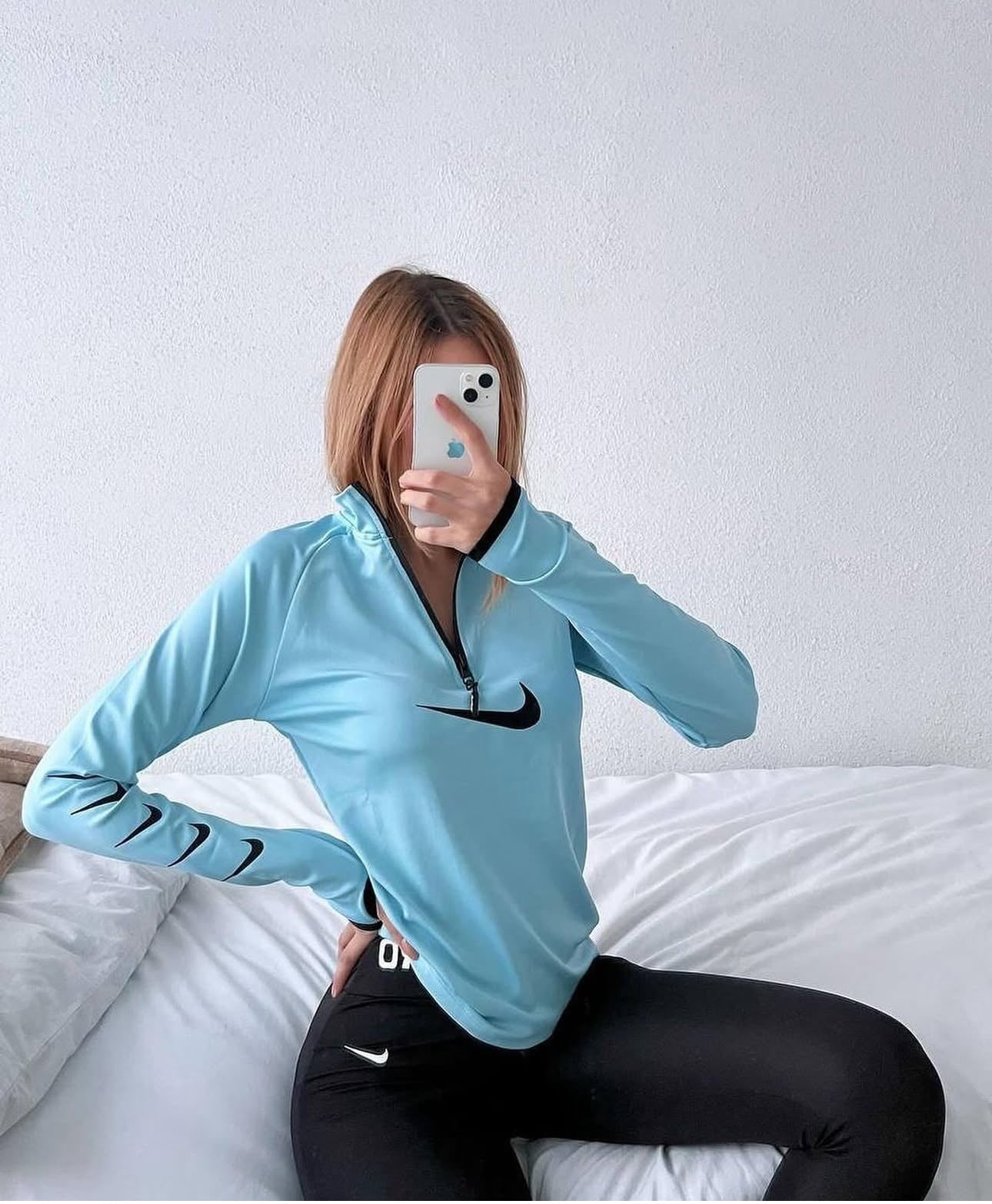 Yarım Fermuar Sweatshirt Tayt Takım