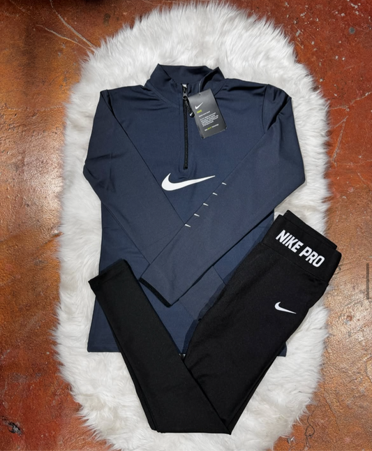 Yarım Fermuar Sweatshirt Tayt Takım