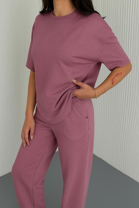 Crop T-Shirt Eşofman Takım