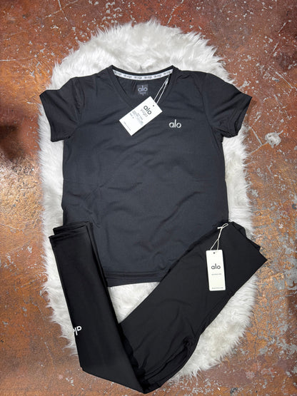 Premium V Yaka T-Shirt Tayt Takım