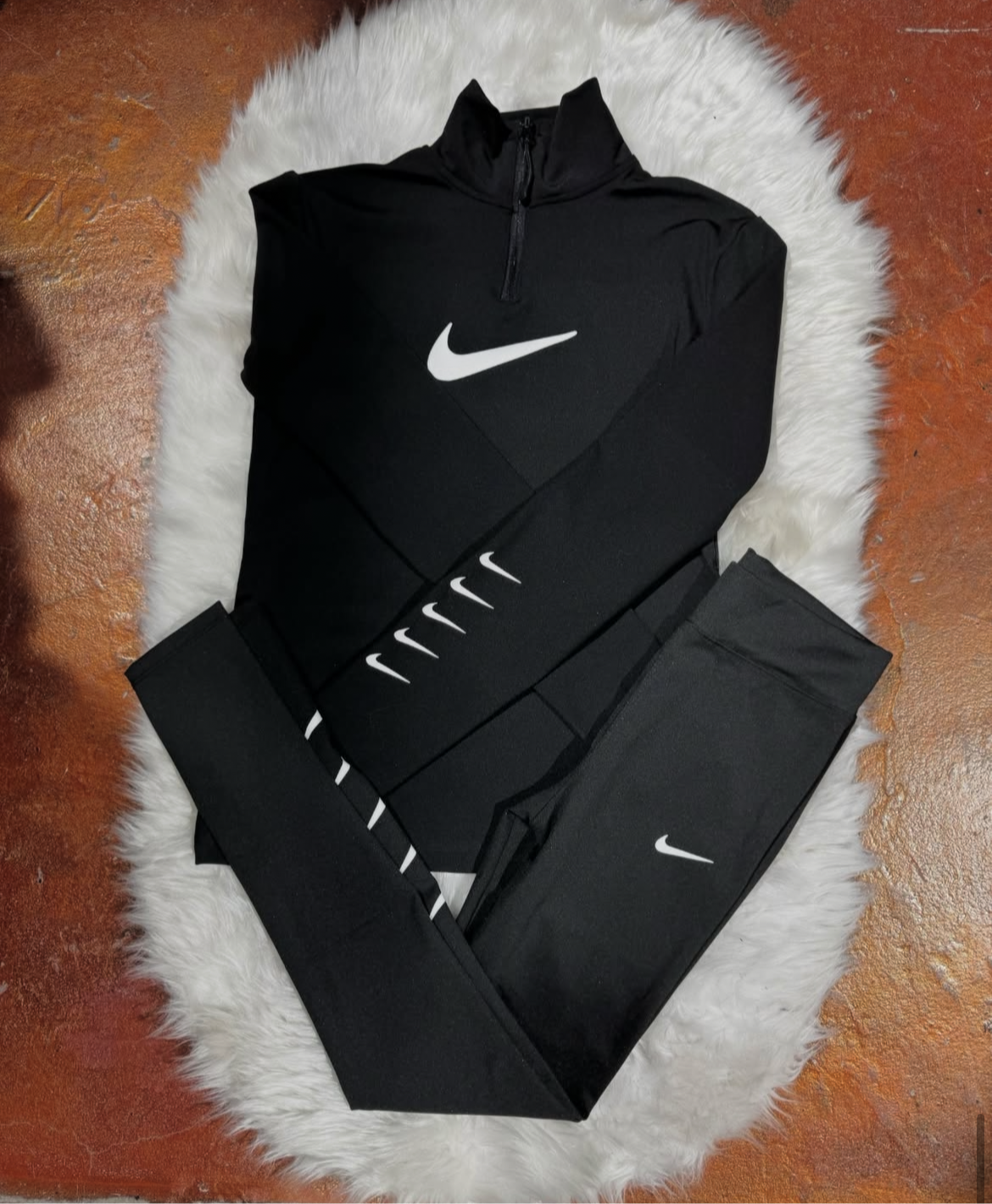 Yarım Fermuar Sweatshirt Tayt Takım