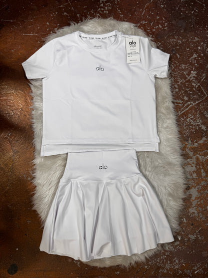 Crop T-Shirt  Şortlu Etek Takım