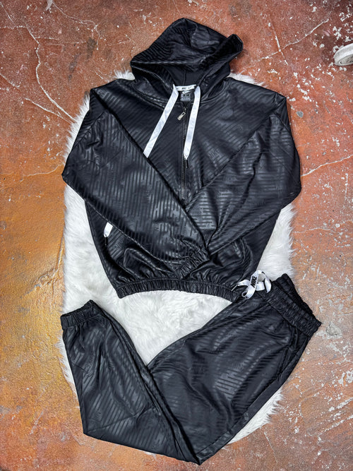 Luxury Kapüşonlu Yarım Fermuar Sweatshirt Eşofman Takım