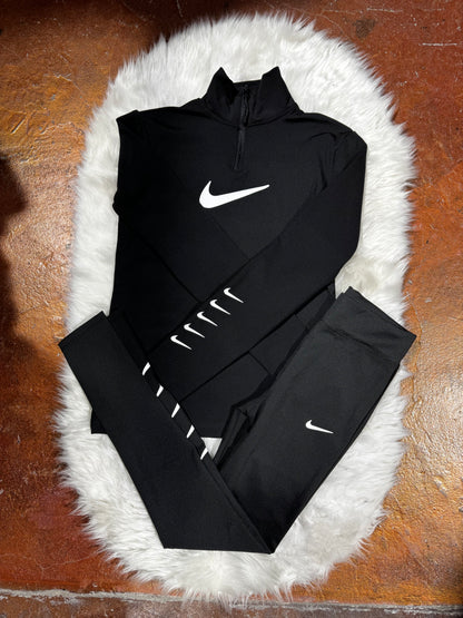 Yarım Fermuar Sweatshirt Tayt Takım