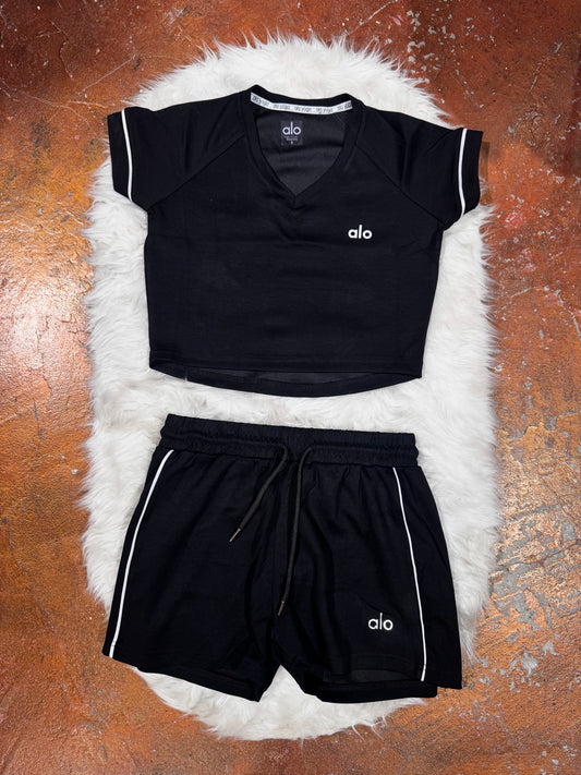 Crop T-Shirt Şort Takım
