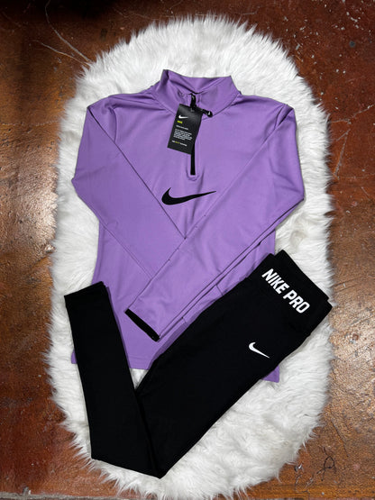 Yarım Fermuar Sweatshirt Tayt Takım