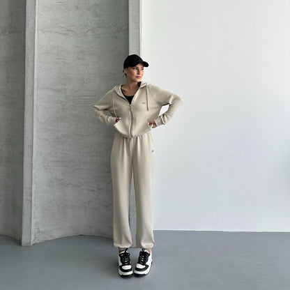 Kapüşonlu Tam Fermuarlı SweatshirtJogger Pantolon Eşofman Takım