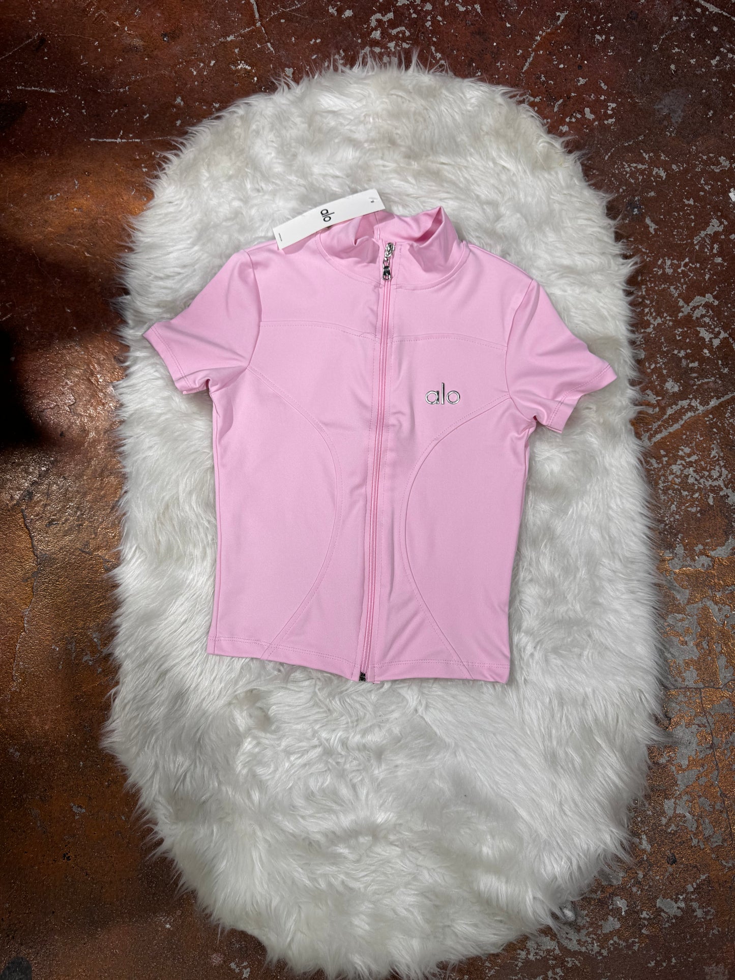 Slimfit Crop Tam Fermuarlı Üst