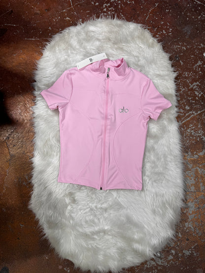 Slimfit Crop Tam Fermuarlı Üst