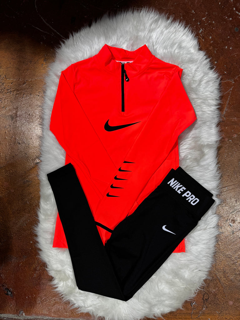 Nike Yarım Fermuar Sweatshirt Tayt Takım