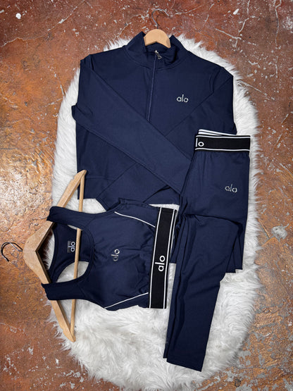 Tam Fermuarlı Sweatshirt,Büstiyer Tayt, 3’lü Full Set