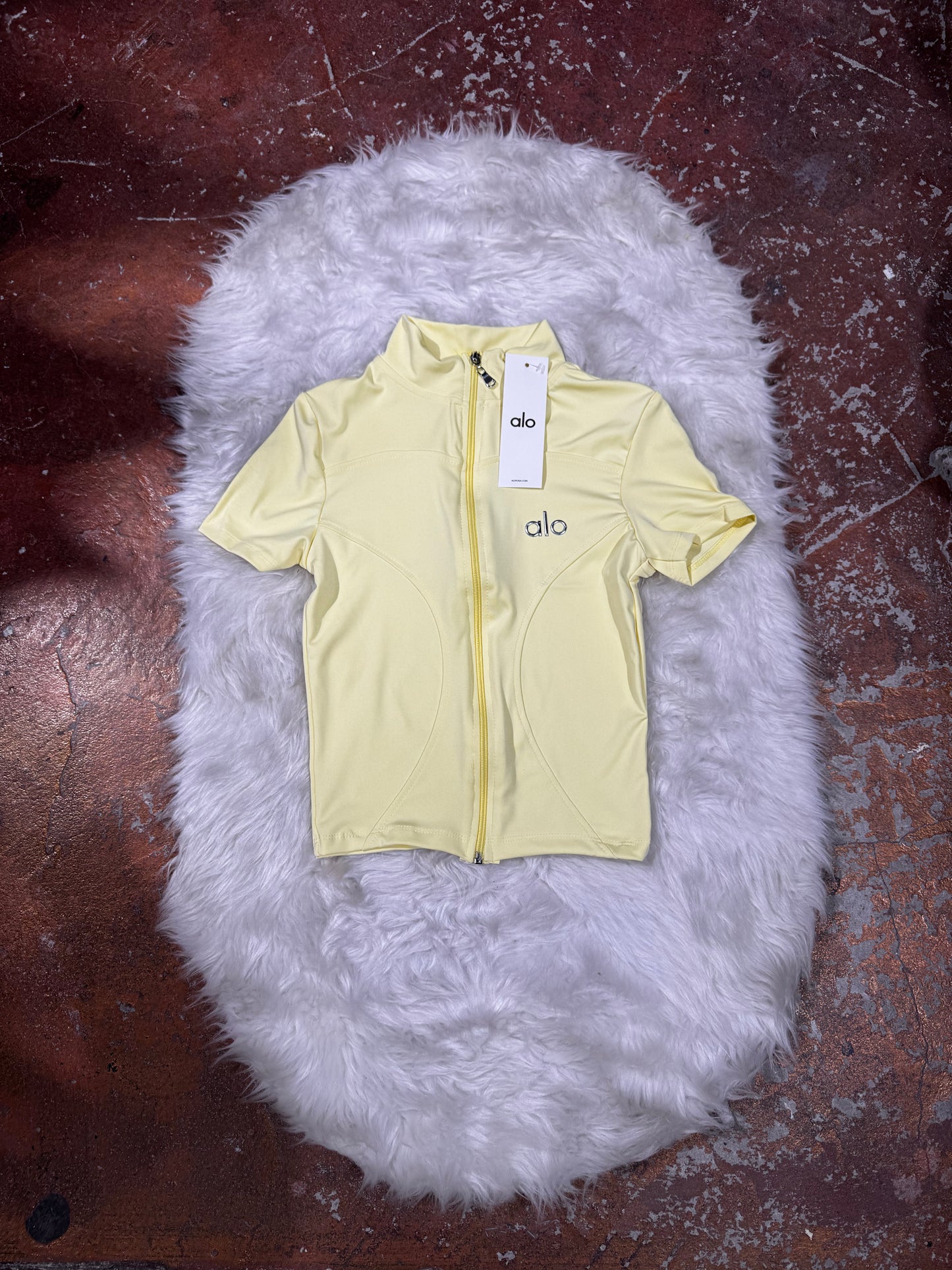 Slimfit Crop Tam Fermuarlı Üst
