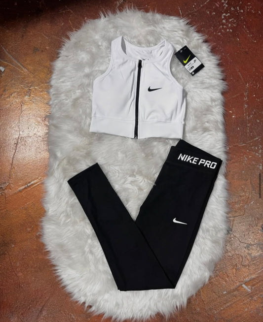 Fermuarlı Büstiyer Tayt Takım