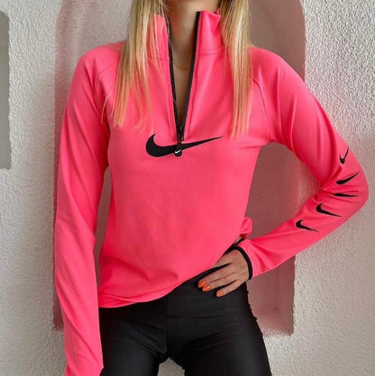 Yarım Fermuarlı Sweatshirt Tayt Takım