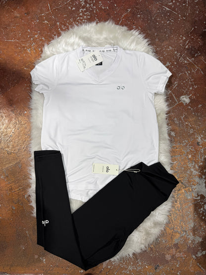 Premium V Yaka T-Shirt Tayt Takım