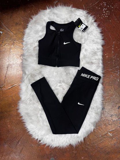 Tam Fermuarlı Büstiyer Tayt Takım