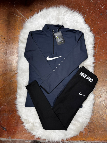 Yarım Fermuar Sweatshirt Tayt Takım