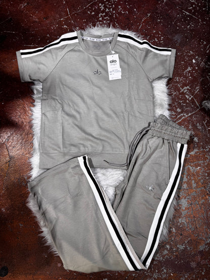Şeritli T-Shirt Pantolon Takım