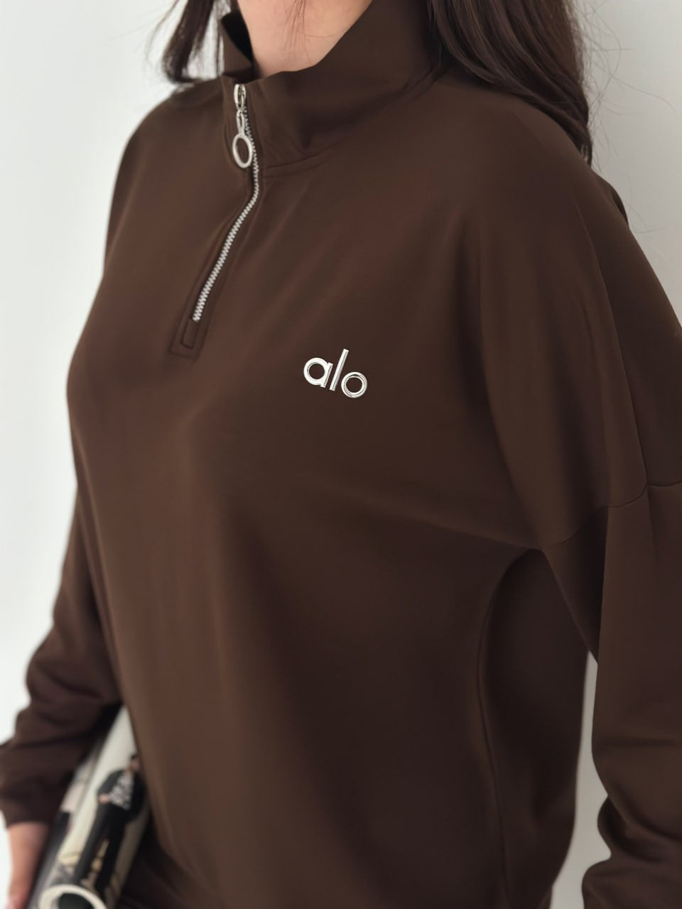 Yarım Fermuarlı Sweatshirt Palazzo Pantolon Takım