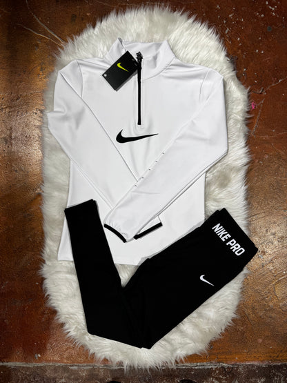 Yarım Fermuar Sweatshirt Tayt Takım