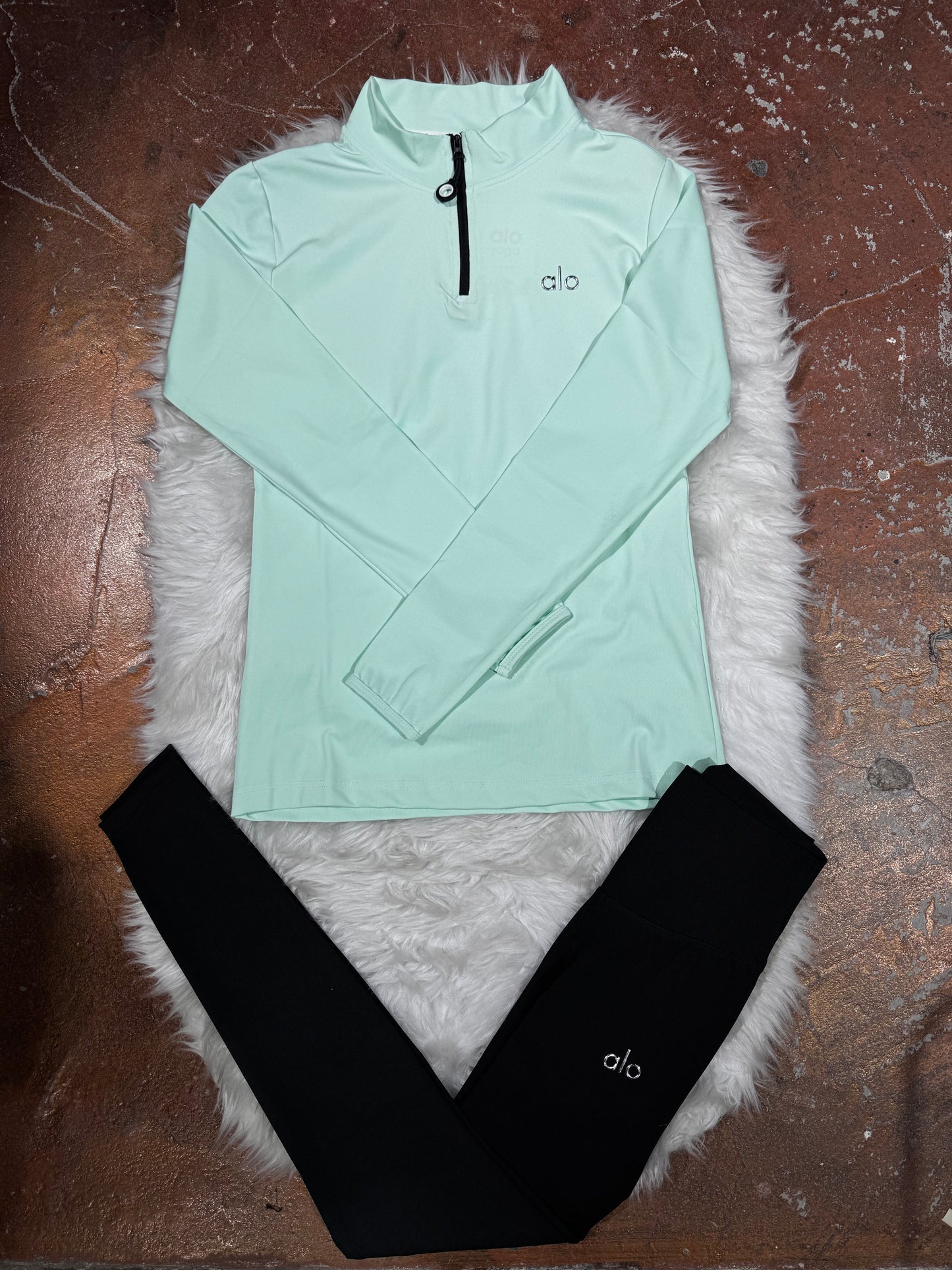 Premium Yarım Fermuarlı Sweatshirt Tayt Takım