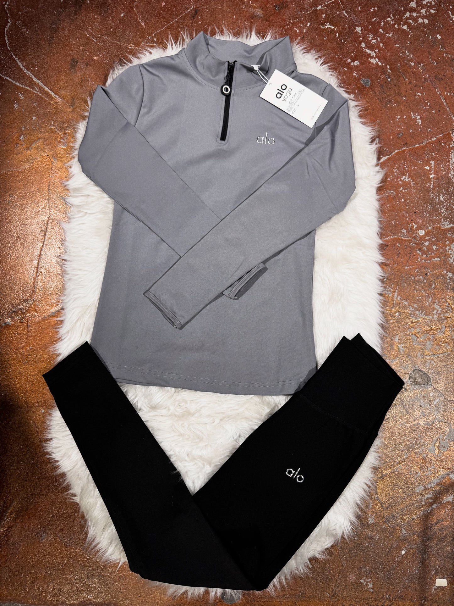 Premium Yarım Fermuarlı Sweatshirt Tayt Takım