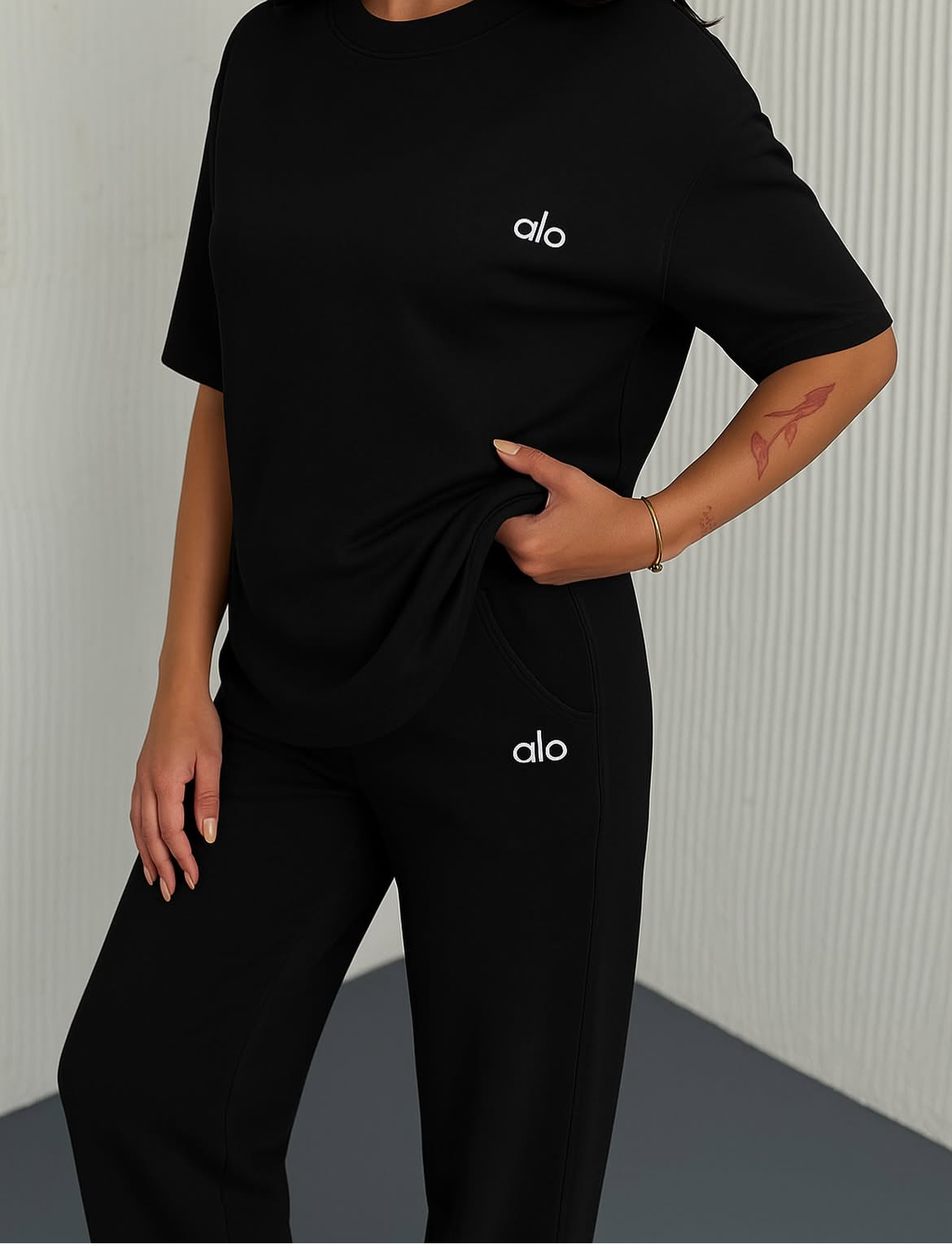 Premium T-Shirt Palazzo Pantolon Takım