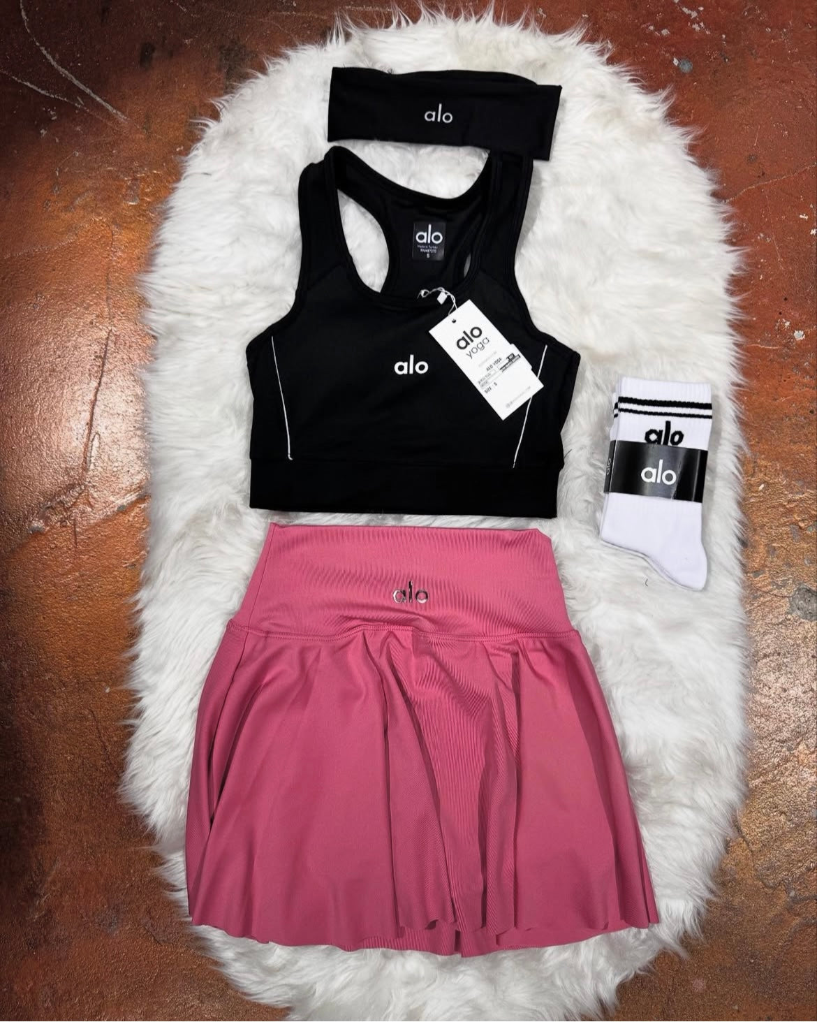 Sırt Detaylı Büstiyer Şortlu Etek Çorap Bandana Takım