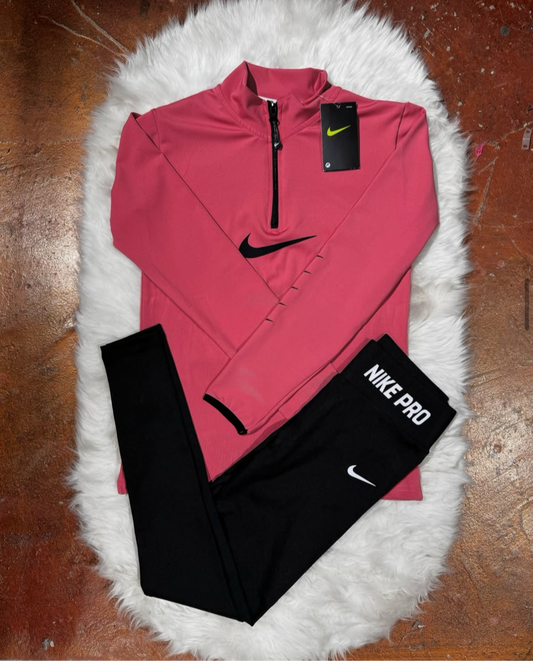 Yarım Fermuar Sweatshirt Tayt Takım