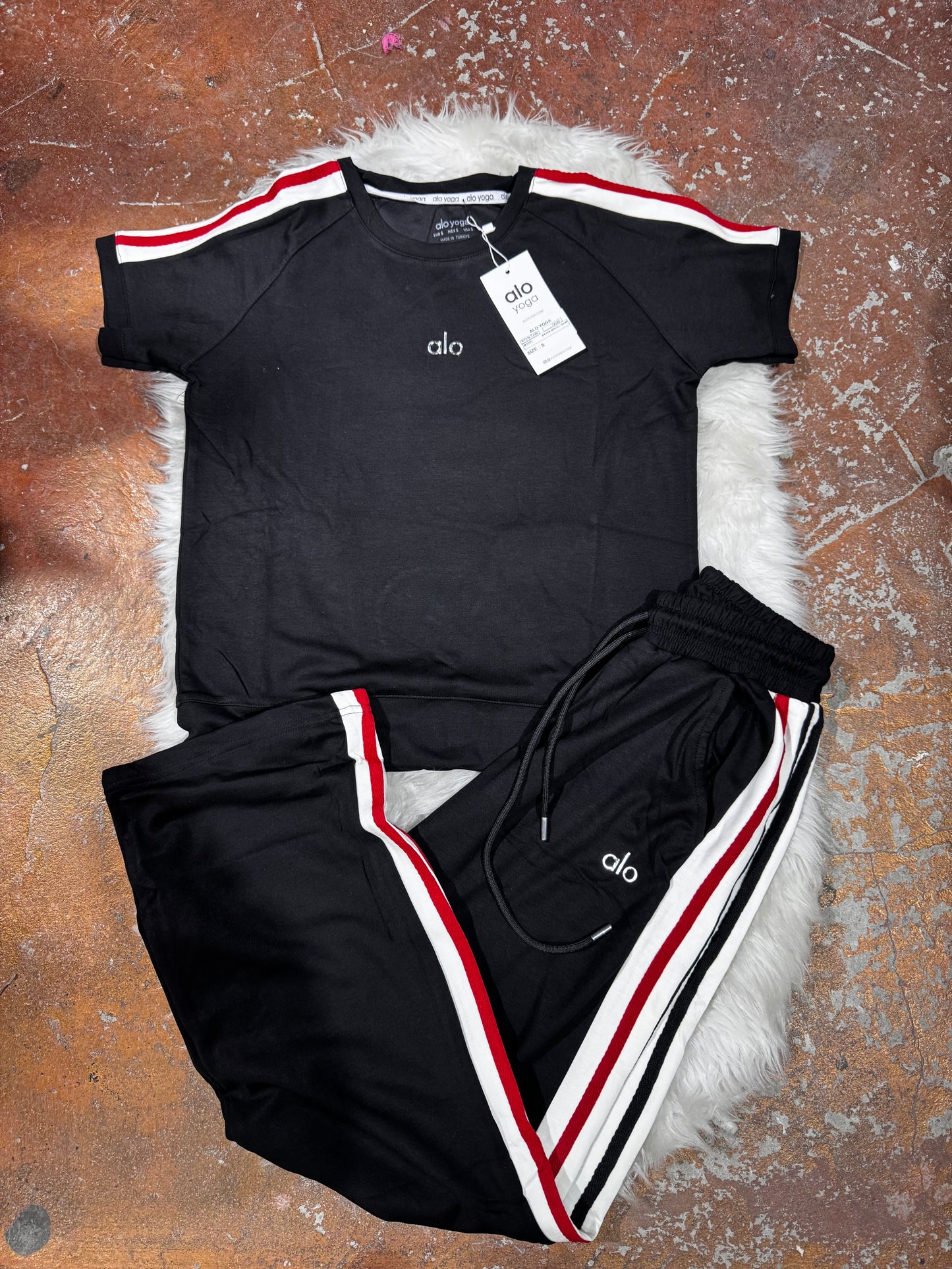 Şeritli T-Shirt Pantolon Takım