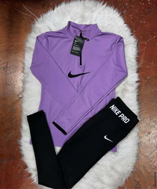 Yarım Fermuar Sweatshirt Tayt Takım