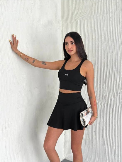 Premium Sırt Detaylı Büstiyer Şortlu Etek