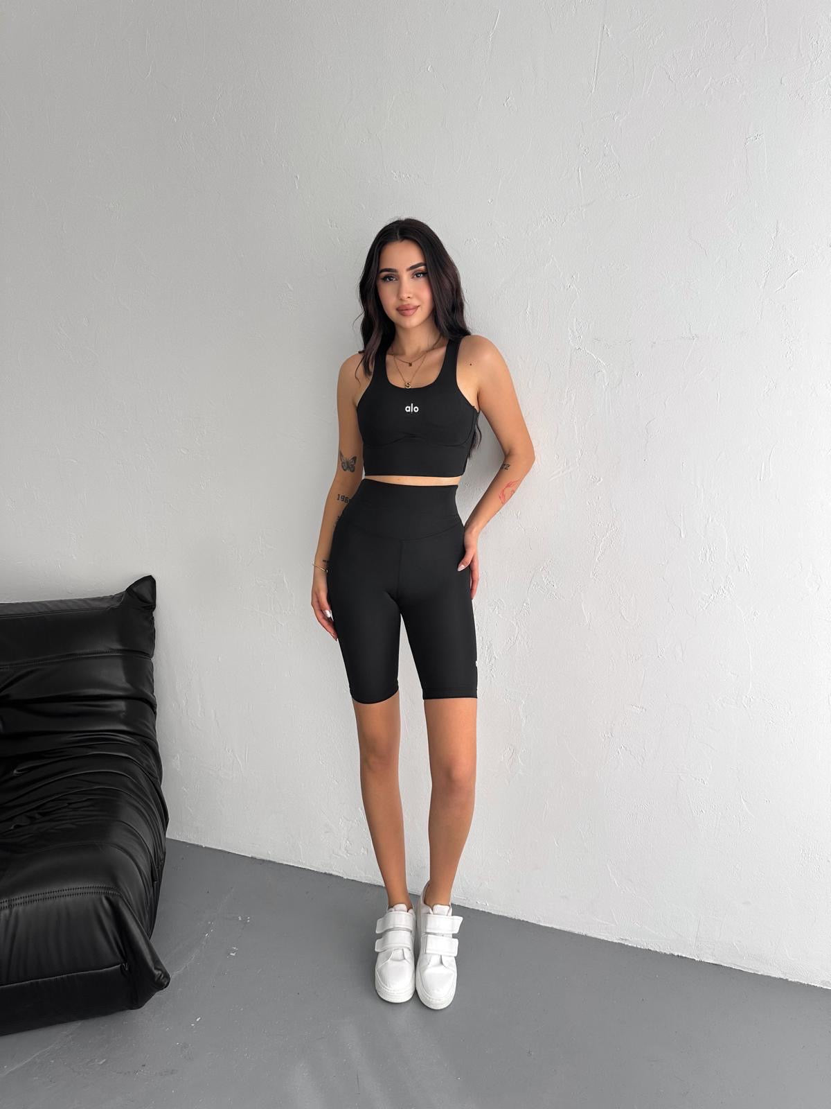 Büstiyer Şort Tayt Takım