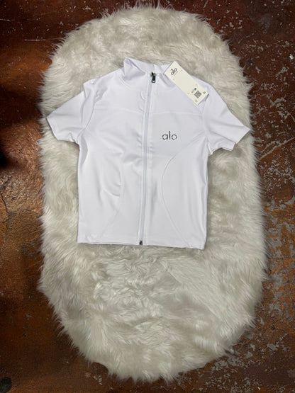 Slimfit Crop Tam Fermuarlı Üst