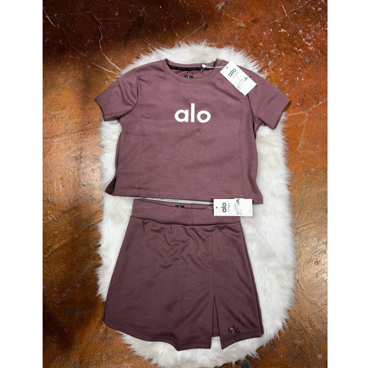 Crop Tişört Şort Etek Set