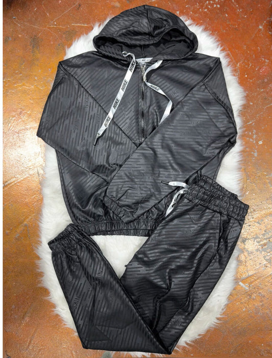 Luxury Kapüşonlu Yarım Fermuar Sweatshirt Eşofman Takım