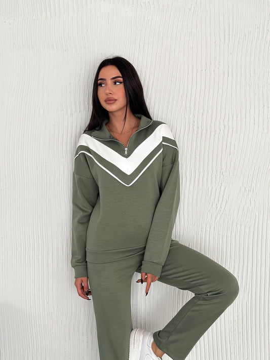 Premium Yarım Fermuar Hırka Eşofman Takım